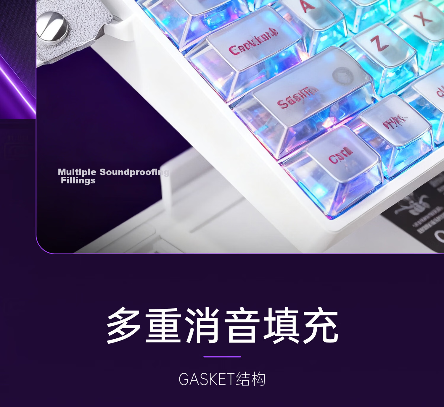 AULA MINI60HE Magnetic Axis Keyboard Wireless Wired Bluetooth Tri-mode RT Esports Custom Mechanical Keyboard Valorant MINI60HE MAX Lingyun Axis White Mist Translucent 12