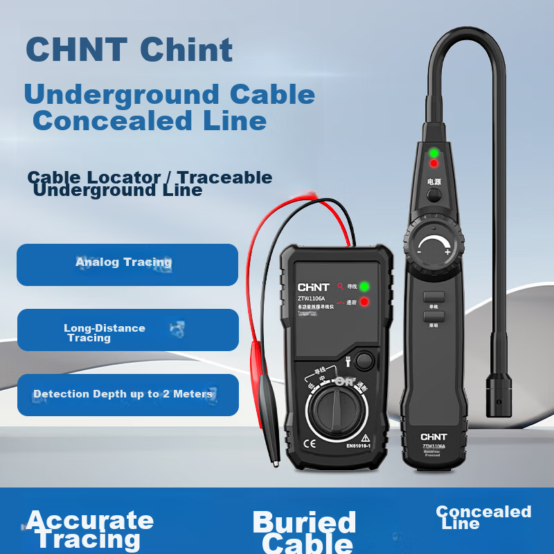 CHNT Underground Cable Locator Wall Cable Hidden Wire Detector Fault Finder Anti-Interference