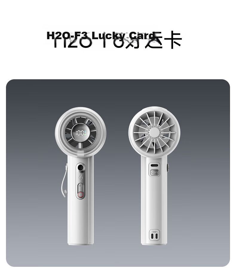 AIRMATE Mini Portable Octopus Mist Fan with 100-Speed Oscillation, Rechargeable, Energy-Saving, Quiet, Long Battery Life for Bedroom, Baby Stroller, Dormitory, Outdoor H2O-D1B 24