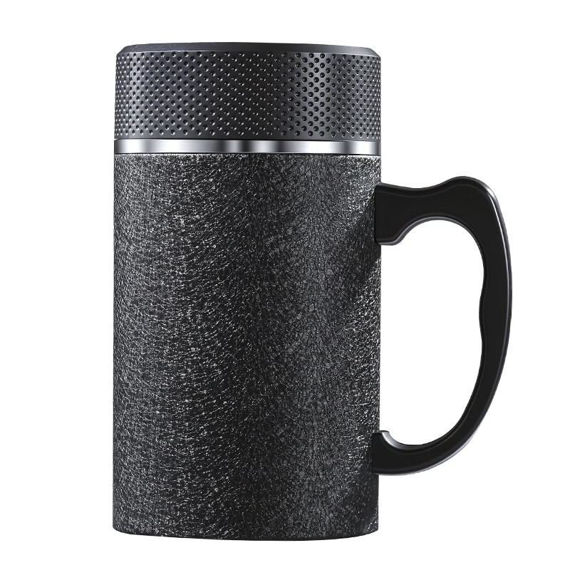 Fanjie Insulated Mug with Purple Clay Liner Birthday Gift for Men Tea Infuser Gift for Dad Father Elder Teacher Practical Souvenir