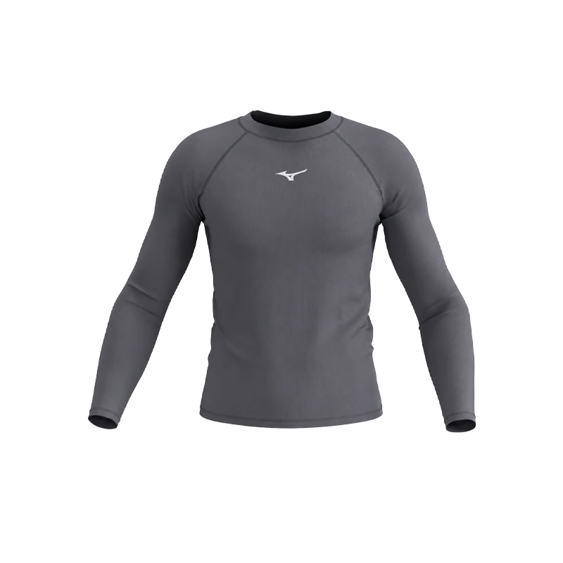 MIZUNO Men's Sports Swimwear Quick-Dry Long Sleeve Sun Protection Beach Diving Surfing Suit A1105 Gray 2XL