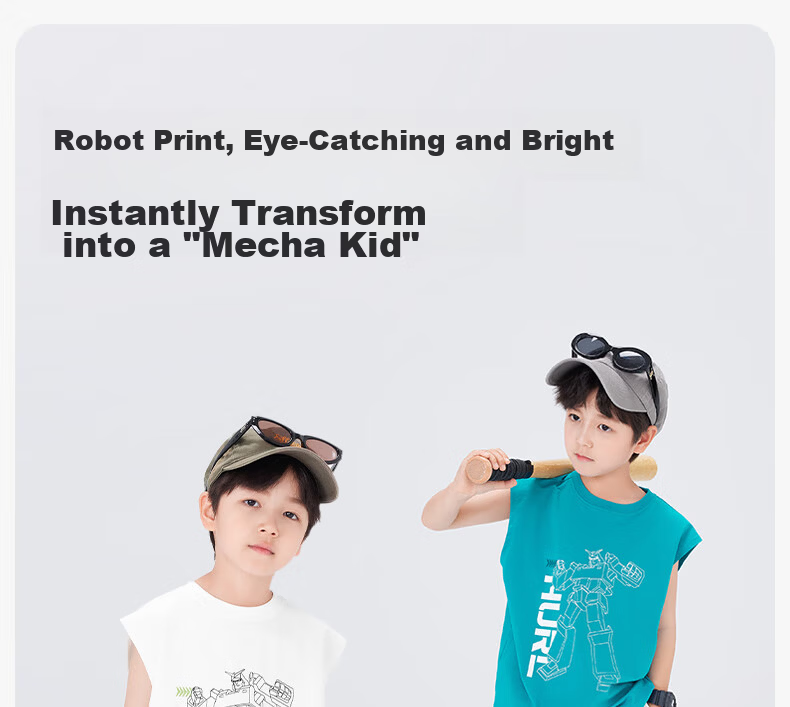 Zuo Xi Boys' Cooling Sleeveless Vest T-Shirt 2026 New Summer Kids' Top White 140 11
