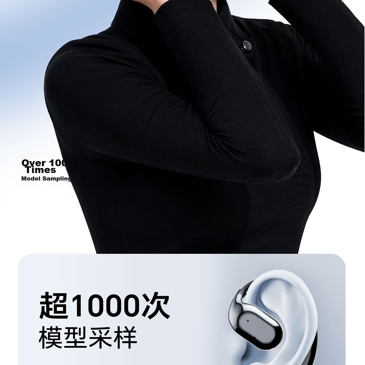 Zhunhang 2026 Latest Bluetooth Earhook Wireless Open-Ear Clip-On Sports Running Call Gaming Noise-Cancelling Long Battery Life Ear Protection Headphones 8