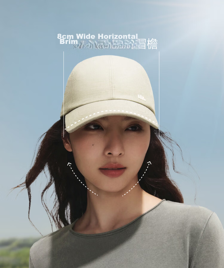 Beneunder Baseball Cap Unisex Sun Protection Outdoor Cycling Duckbill Wide Brim Slim Face Hat DS020 9