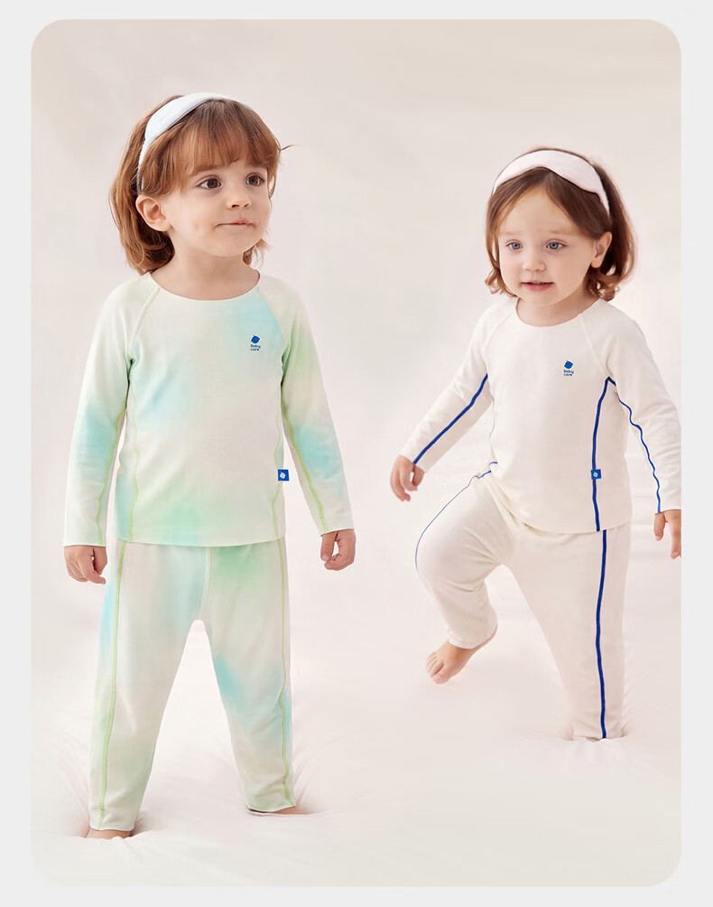 Babycare Camellia Children's Homewear Spring Summer Modal Lightweight Pajama Set Shell White 130 29