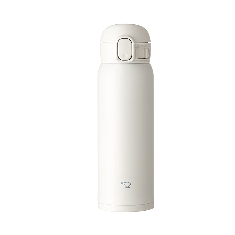 Zojirushi SM-WE48-WA Flip Lid Mug 316 Stainless Steel Portable Student White Water Bottle