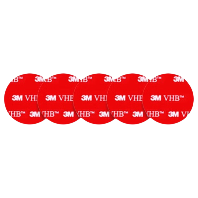 3M Strong, Residue-Free Double-Sided Tape, Easy to Tear, High Adhesion, No Residue Double-Sided Tape Sticker for Car Use, 4910VHBφ30mm (5 Pieces), Transparent