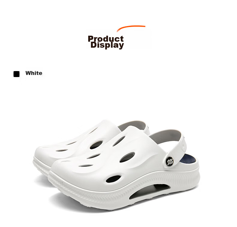 HLA Men’s Casual Lightweight Dual-Wear Sandals Clogs HAALXM2FBK051 White Size 40/41 17