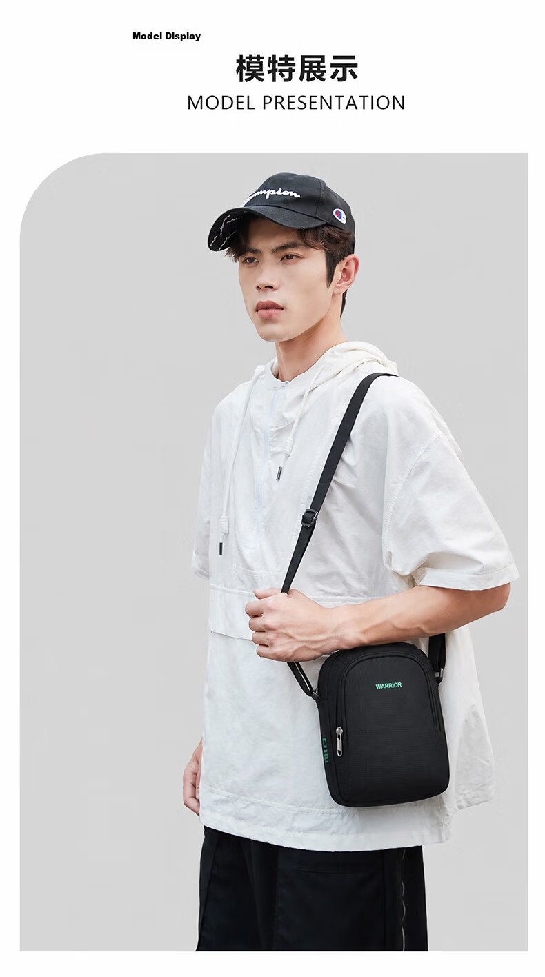 Warrior Men's Large Capacity Multifunctional Shoulder Bag Commuter Casual Crossbody Bag Cycling Sports Chest Bag Phone Bag for Women 10