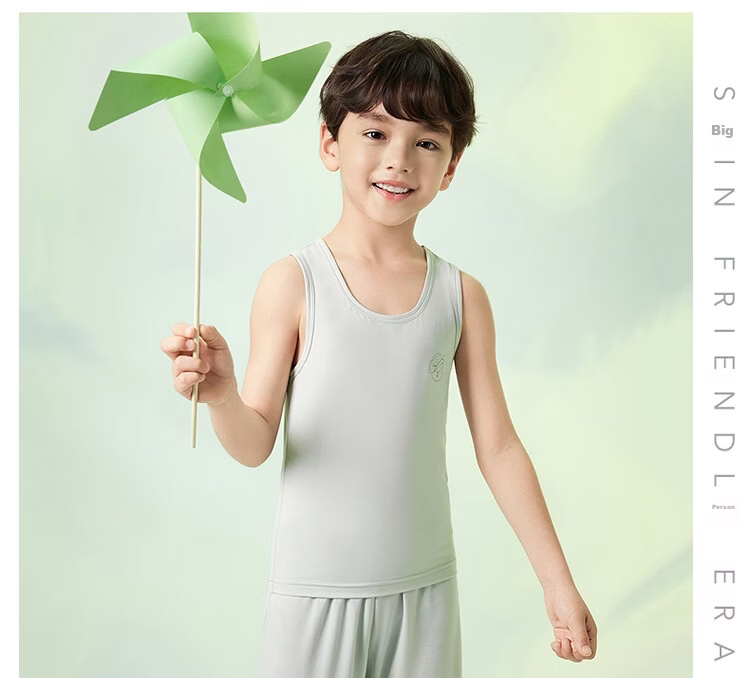 Threegun Kids Cooling Antibacterial Breathable Modal Boys Vest 2-Pack Male Set 2 Size 120 25