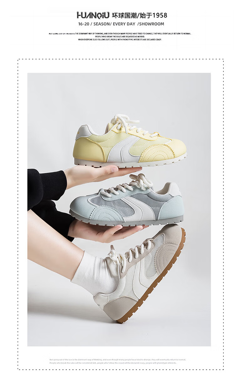 Global 2026 Spring Summer Women's Training Shoes Minimalist Design Black Commuter Lightweight Breathable Campus Sneakers 3