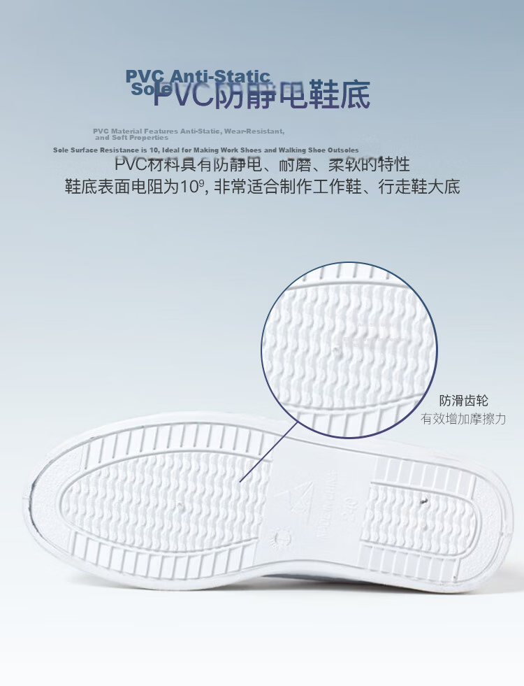 XINGGONG Anti-Static Shoes, Dust-Free Shoes, Soft-Soled Clean Shoes, Cleanroom Work Shoes, Dust-Proof Shoes, Breathable, Comfortable, Odor-Free Canvas Shoes, Blue, Size 42 3