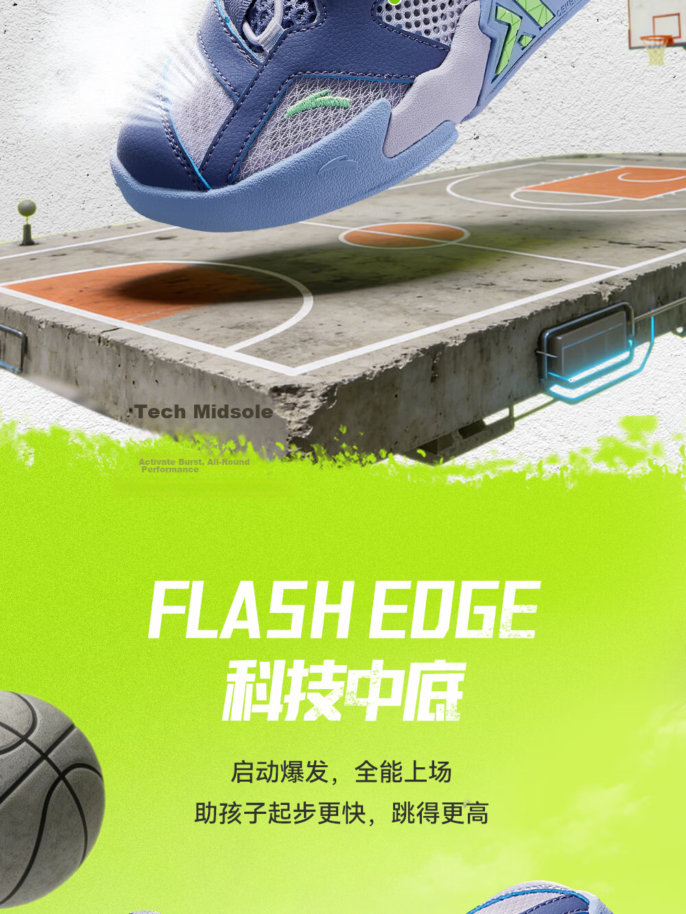 Anta Kids Boys Sports Shoes 2026 Summer Breathable Mesh Durable Cement Basketball Shoes A12629970 5