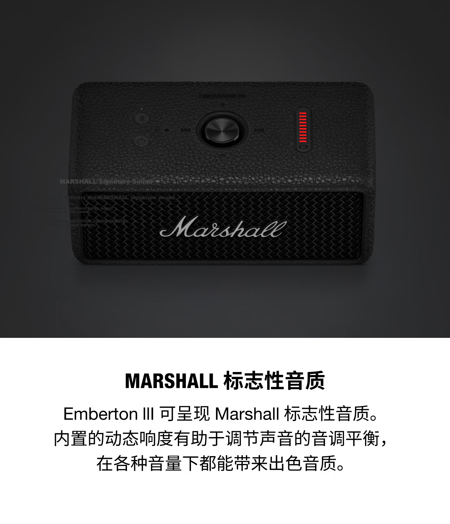 Marshall EMBERTON III Portable Wireless Bluetooth Speaker Waterproof Outdoor Home Use Long Battery Life Birthday Gift New Release Black Silver 4