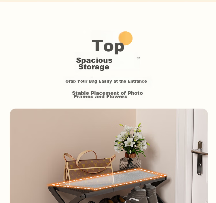 Anerya Foldable Shoe Rack No-Installation Simple Home Entryway Multi-Layer Small Space Storage Organizer 3-Tier 11