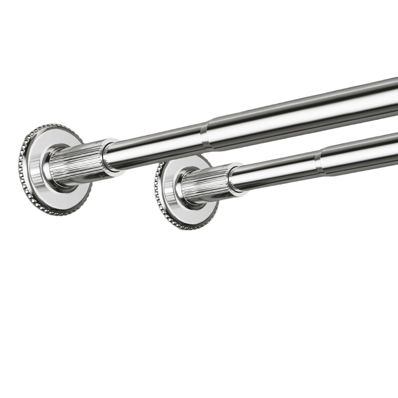 Cobbe No-Drill Extendable Clothes Drying Rod, Shower Curtain Rod, Stainless Steel Sliding Straight Rod for Rental Apartments