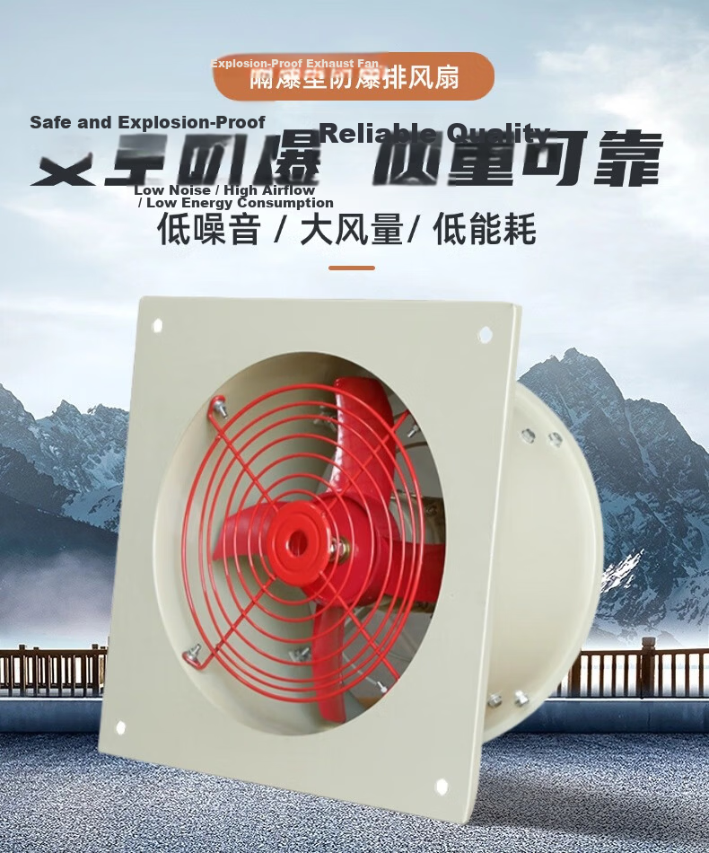Ding Tong Feng Explosion-Proof Exhaust Fan Industrial Explosion-Proof Ventilator Flameproof Explosion-Proof Fan 220V BFAG-300 1