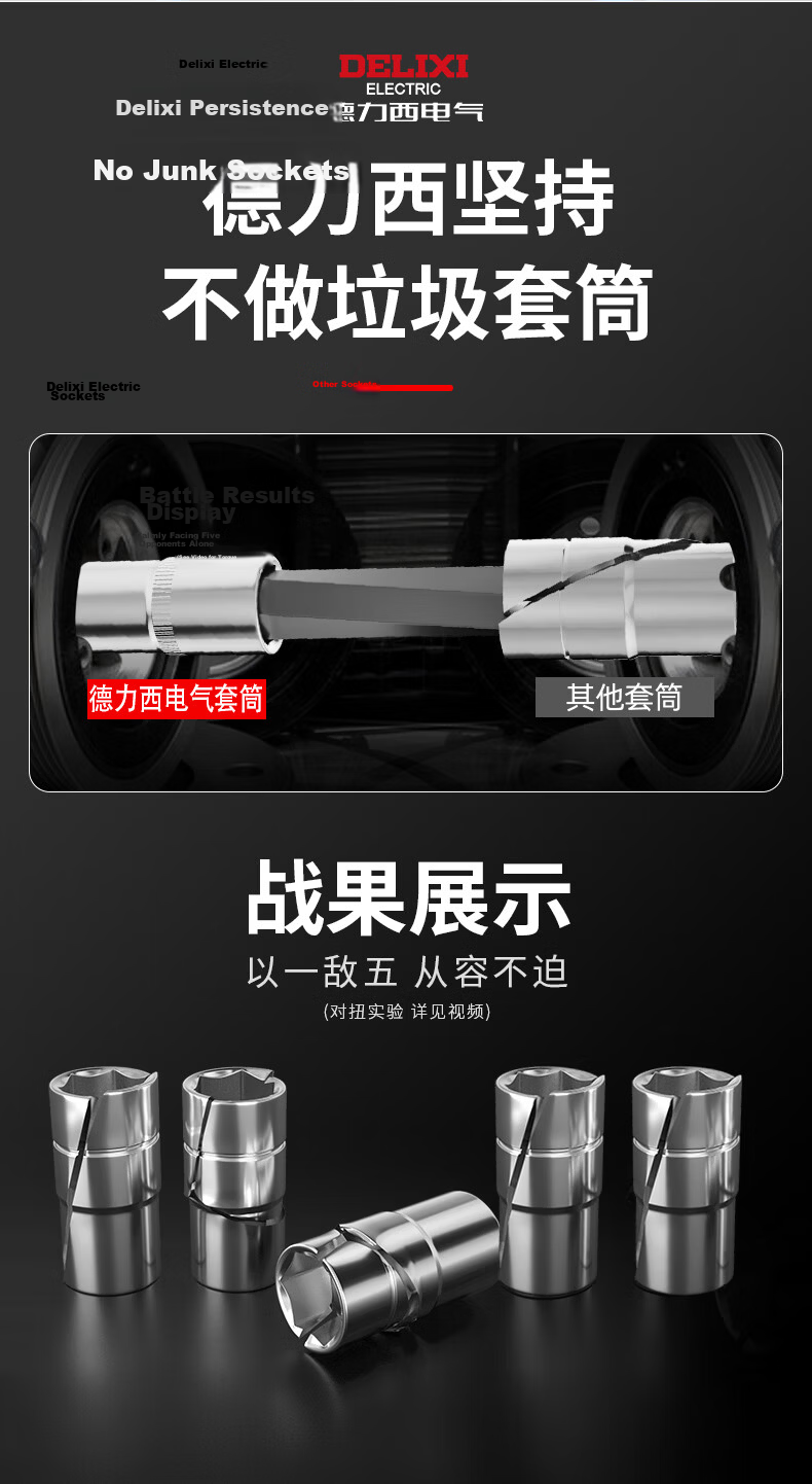 Delixi Auto Repair Tool Set Socket Wrench Ratchet Car Maintenance Combination Repair Box Multifunctional Mini Ratchet 2