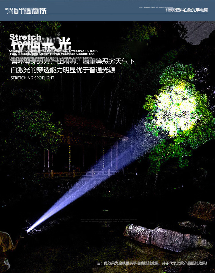 MOTIE High-Power Flashlight Ultra-Bright Long-Lasting 200000 Lumens Military-Grade Outdoor Emergency Torch 8