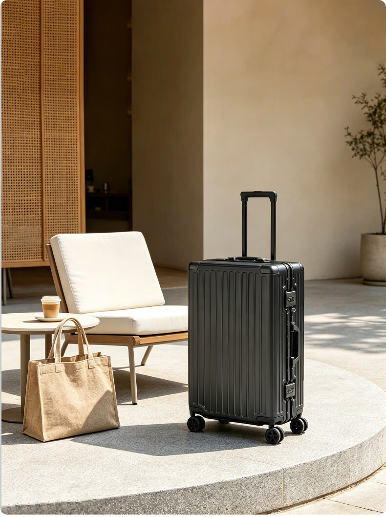 Pierre Cardin Luggage, Unisex Spinner Wheels, Aluminum Frame Trolley Case, Large Capacity Suitcase for Students And Women, 20-Inch Carry-On with Combination Lock 13