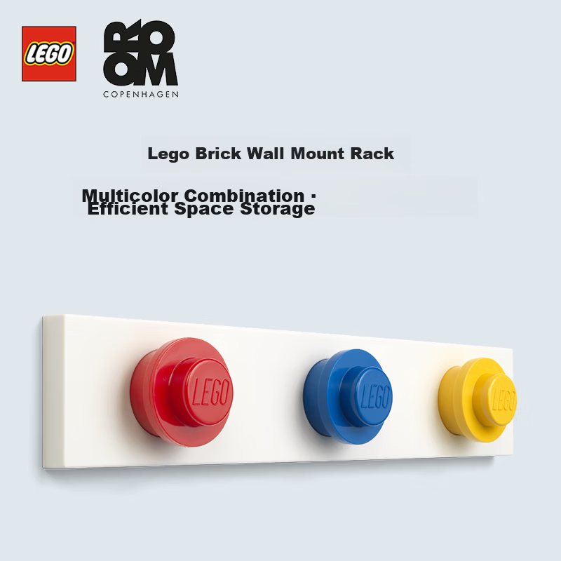LEGO® 3-Stud Wall Mount Rack Clothing Hook Bedroom Fashion Home Accessories