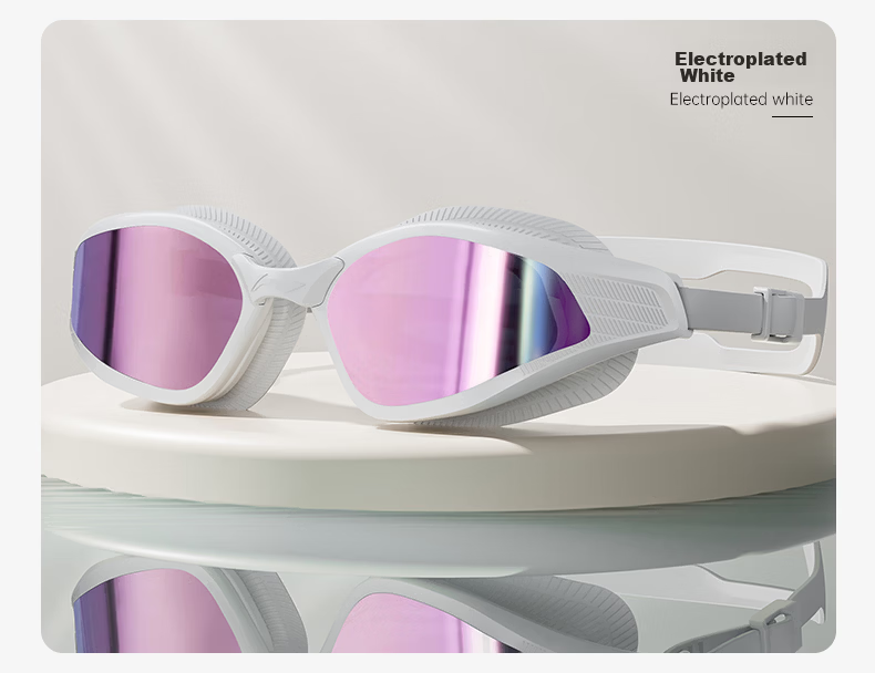 LI-NING Prescription Swimming Goggles HD Waterproof Anti-Fog Swim Cap Set Professional Swimming Glasses 15