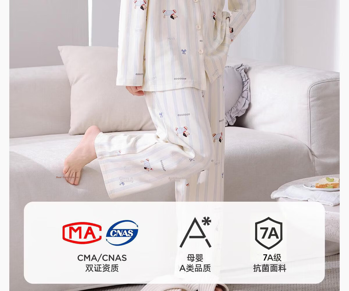 JOYNCLEON Maternity Cotton Postpartum Pajamas Spring Summer Thin Nursing Homewear Set L Jyz212991 15