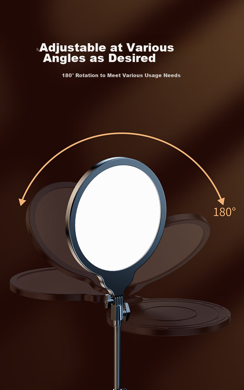 Shuotu Live Streaming Fill Light, Photography Light, Shooting Light, LED Full-Screen Light, Mobile Phone Live Streaming Stand, Floor-Standing Portable Overhead Shooting Studio, Professional Live Streaming Room Equipment Complete Set Light Frame 16