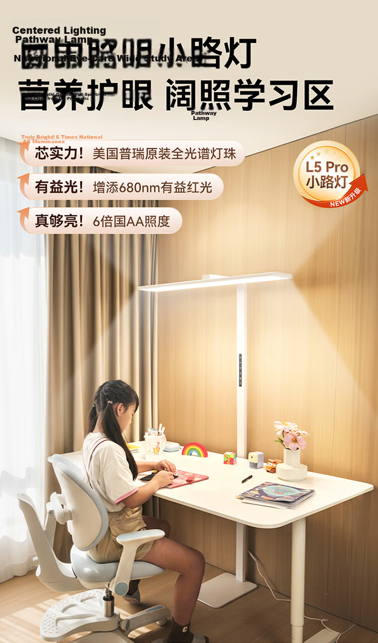 NVC Future Light Floor Eye-Care Desk Lamp Reading Children's Study Smart Control Full Spectrum Large Road Lamp L5pro 1