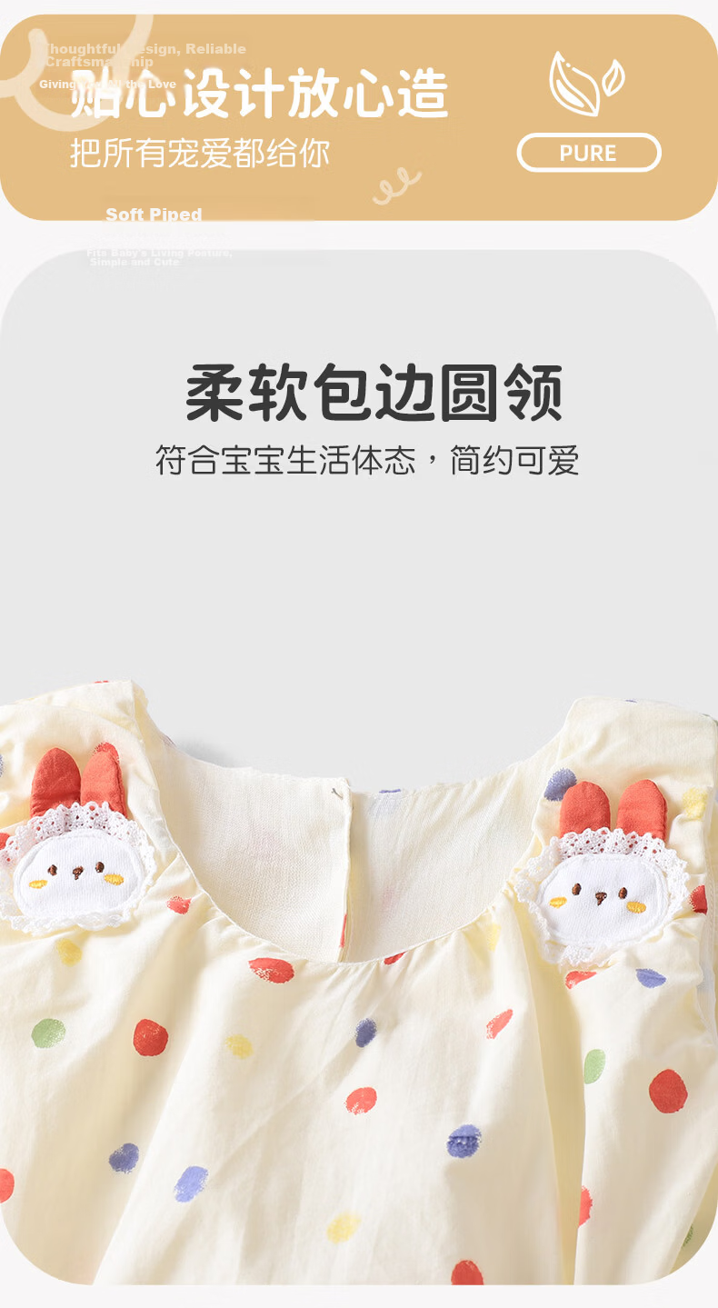 Youqi Girls Summer Dress 2026 New Stylish Children's Spaghetti Strap Dress Baby Princess Bubble Skirt 4