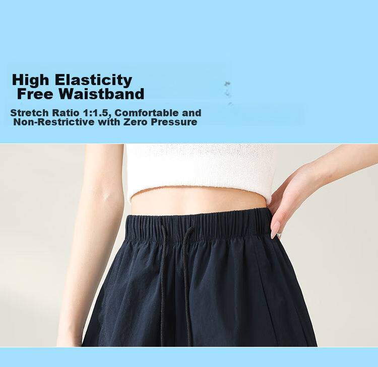 Women’s Summer Thin Wide-Leg Cropped Lantern Pants 2026 New High-Waist Slim Loose Lazy Curved Hem Casual Trousers 10