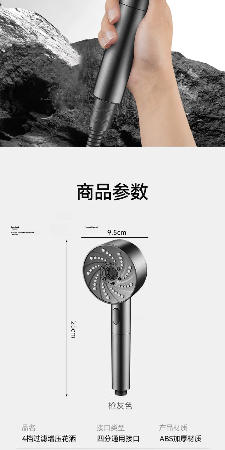 ILeddog Seiko Filtered Pressurized Shower Head Bathroom Home Shower DS-262 13