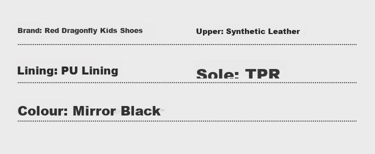 RED DRAGONFLY Children's Autumn Shoes, Girls' Flats, Soft-Soled Princess Shoes for Girls, Small Leather Shoes Q51BPPY455 Black Size 34 5