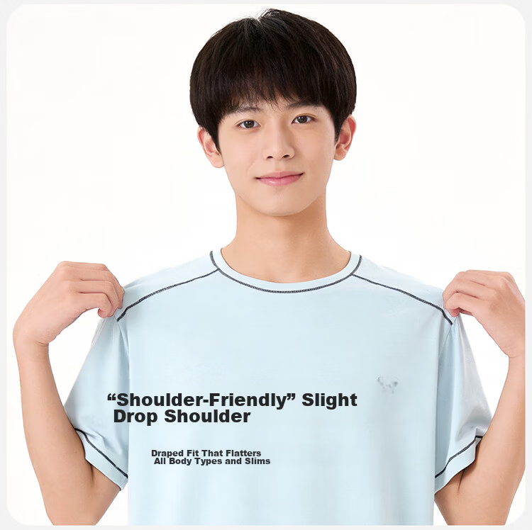 Bingxue Kapok Boys' Modal Pajama Set Summer Cool Short Sleeve Solid Color Two-Piece Sleepwear for Kids and Teens 6