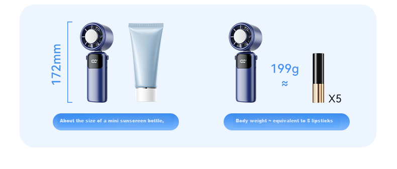 Suoying Semiconductor Cooling Handheld Fan Small Desktop Dormitory Neck Hanging Bed Silent Cooling USB Rechargeable Long Battery Life Outdoor Portable Turbo Boost 30
