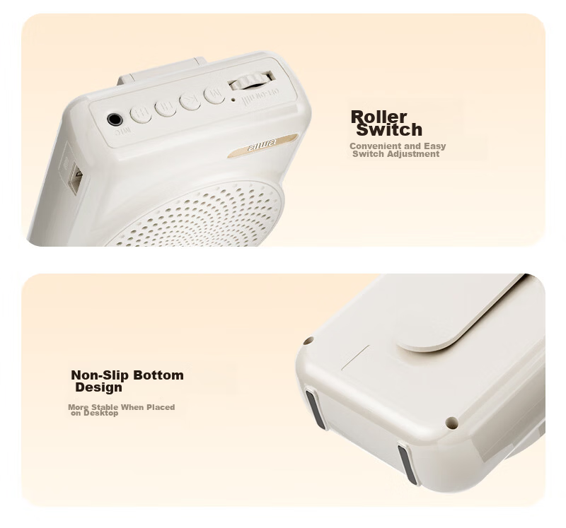 Aiwa AS-1 Little Bee Amplifier Teacher Bluetooth Speaker Long Battery Life Small Outdoor Guide Portable Waist-mounted Microphone White Wired Version 22