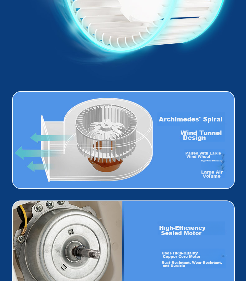 GENUIN Ceiling Duct Exhaust Fan 10 Inch BPT12-14C-1 Powerful Low Noise Ceiling Mounted High Airflow Ventilation Fan 9