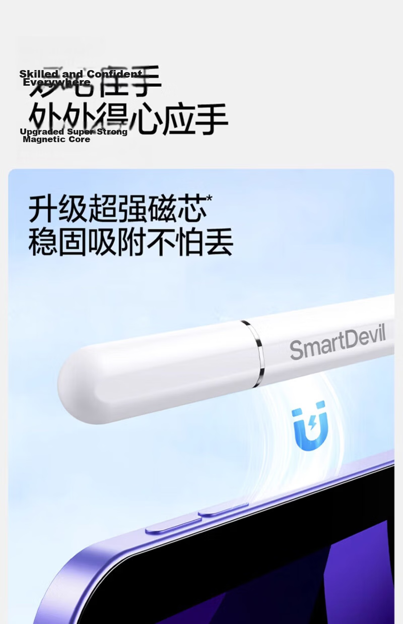 Shanmo Compatible iPad Stylus Apple Pencil Xiaomi Touch Pen Android Tablet Phone Drawing Learning 2-in-1 Touch Pen 11