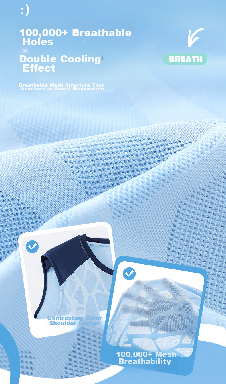 Mark Fairwhale Kids Boys Summer Outfit 2026 New Children's Sports Quick-Dry Two-Piece Basketball Set Blue 140 7