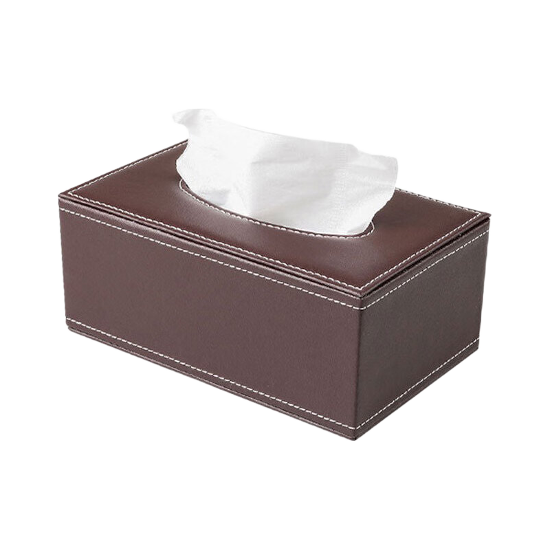 Youjialiangpin Tissue Box, Living Room Napkin Holder, Desktop Storage, Paper Towel Dispenser, Office Business Magnetic Leather Cover
