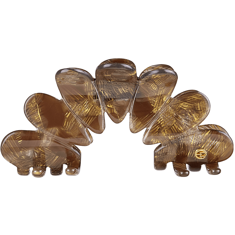 Evita Peroni Petal Hair Claw Summer Half-Up Shark Clip Ins Style Hairpin Advanced Brown