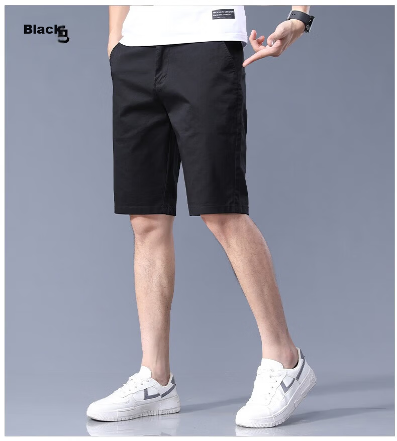 Jeanswest Men's Summer Solid Color Casual Versatile Five-Point Shorts New Sports Ice Silk Cool Straight Pants 27