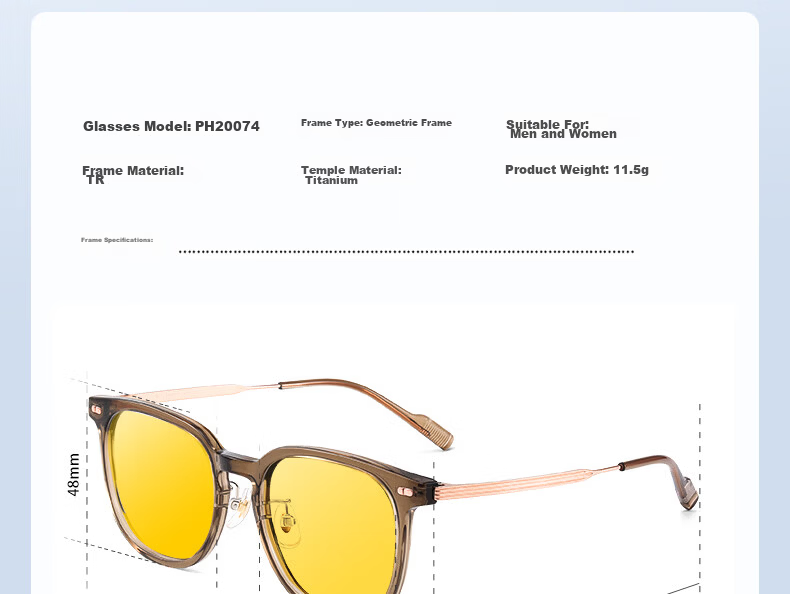 Pulais Blue Light Blocking Glasses German Imported Anti-Fatigue Computer Glasses 99% Blue Light Blocking Unisex Plano Protective Eyewear 37