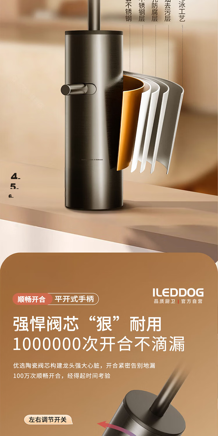 ILeddog Seiko 304 Stainless Steel Water Purifier Faucet Household 2-Point Kitchen Water Filter Direct Drinking Machine 9