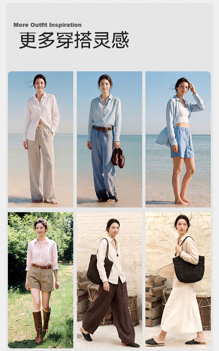 JD Jingzao Linen Shirt Luxury Vintage Style Women's Shirt 2026 New Spring Autumn High-End Long Sleeve Pink XS 13