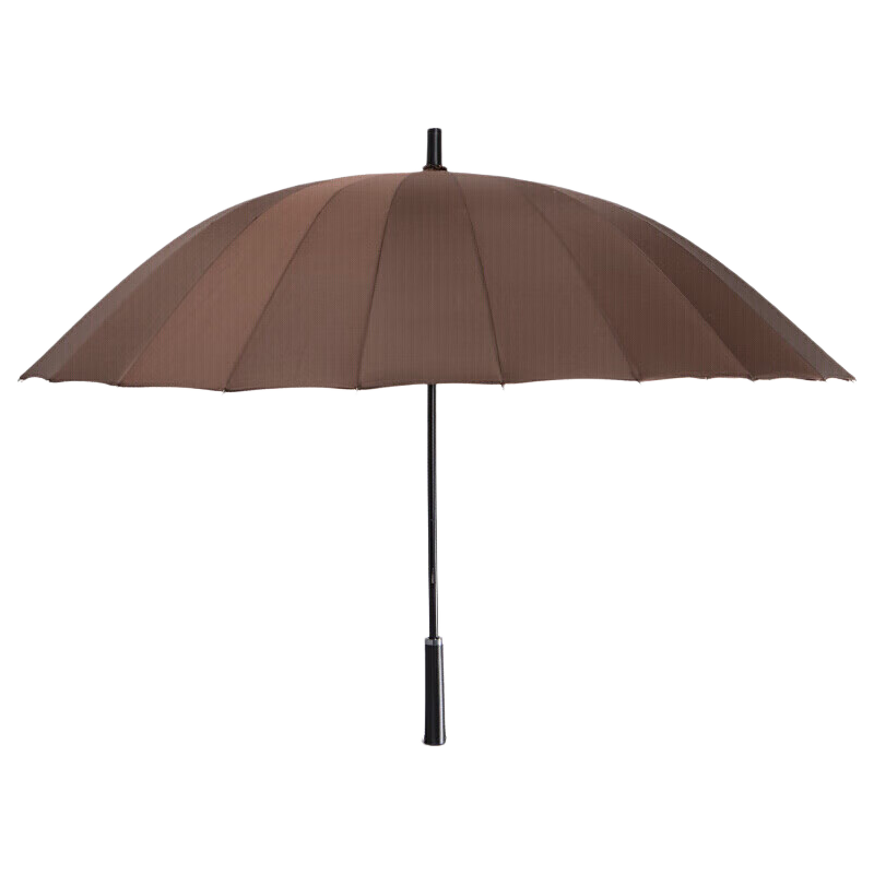 MAYDU Large Umbrella with Long Handle, 24 Ribs, Reinforced Double-Person Umbrella, Thickened M5003 Coffee Color, Super Strong Windproof And Storm-Proof, Emergency Outdoor Umbrella
