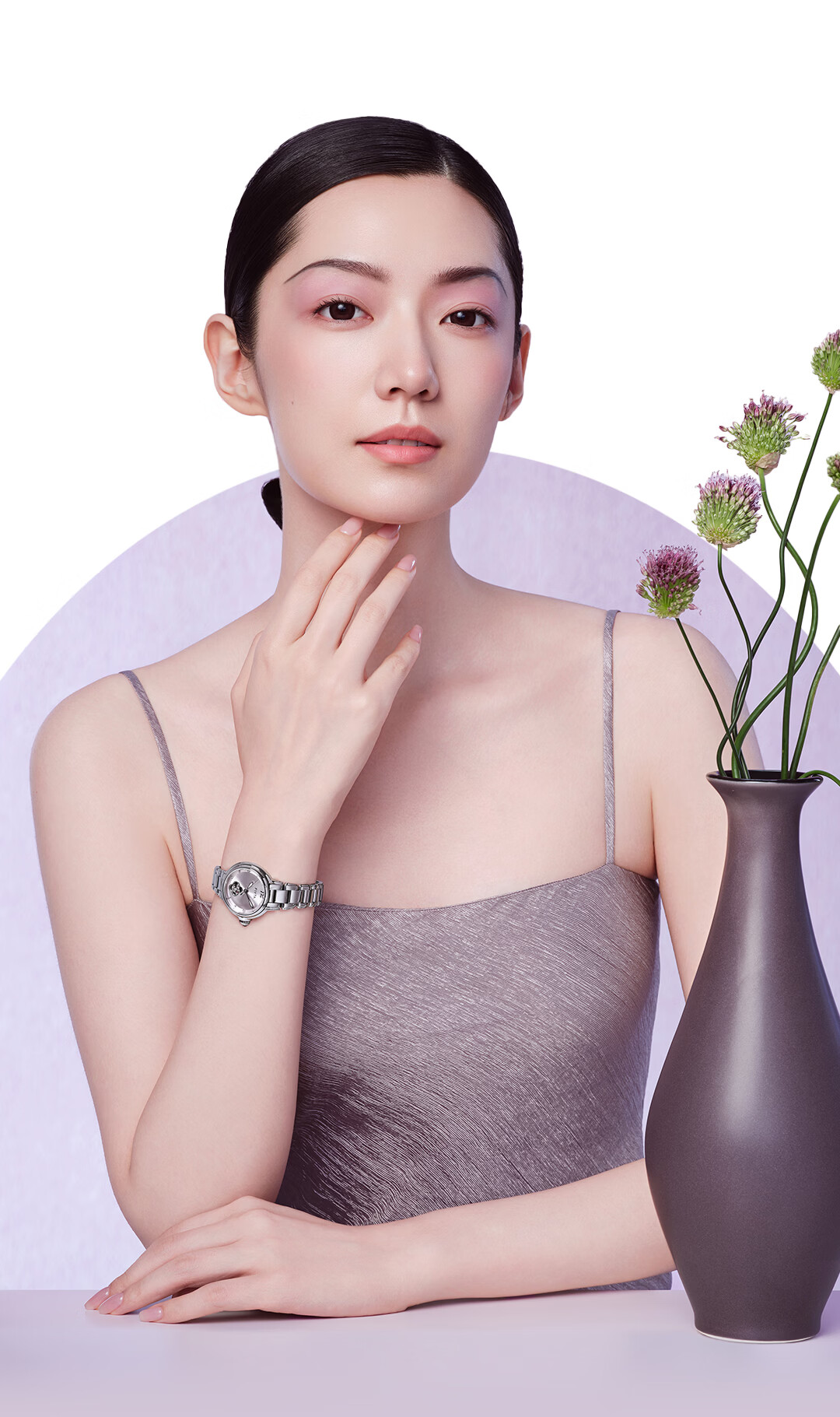 FIYTA 2026 New "Shishi Ruyi" Purple Qi Donglai Hollow Dial Steel Band Mechanical Women's Watch Holiday Gift 3