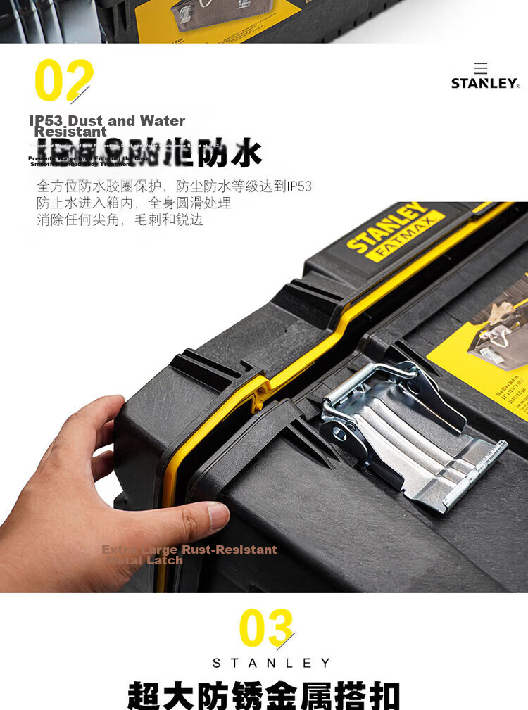 STANLEY FatMax Enhanced Plastic Toolbox 23-Inch 94-749-37 Imported 3