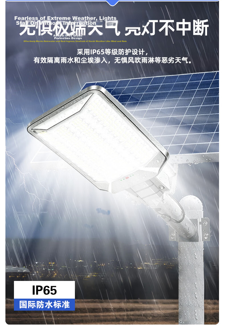 Bolanger Solar Outdoor Lighting, New High-Power Garden Light, Rural Household Human Body Radar Sensing Waterproof Street Lamp 8