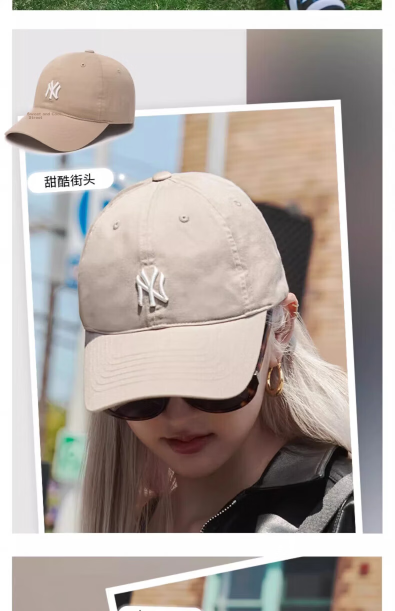 MLB Baseball Cap for Men And Women, Couples' Soft Top Visor Hat, Casual Sports Cap for All Seasons, 3ACP7701N-50BGS 23